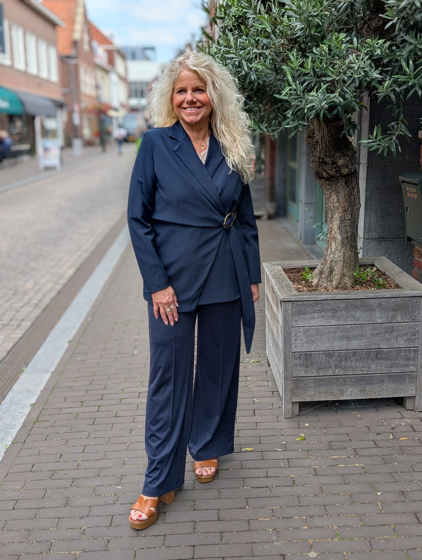 Overslag blazer Yara - Donkerblauw