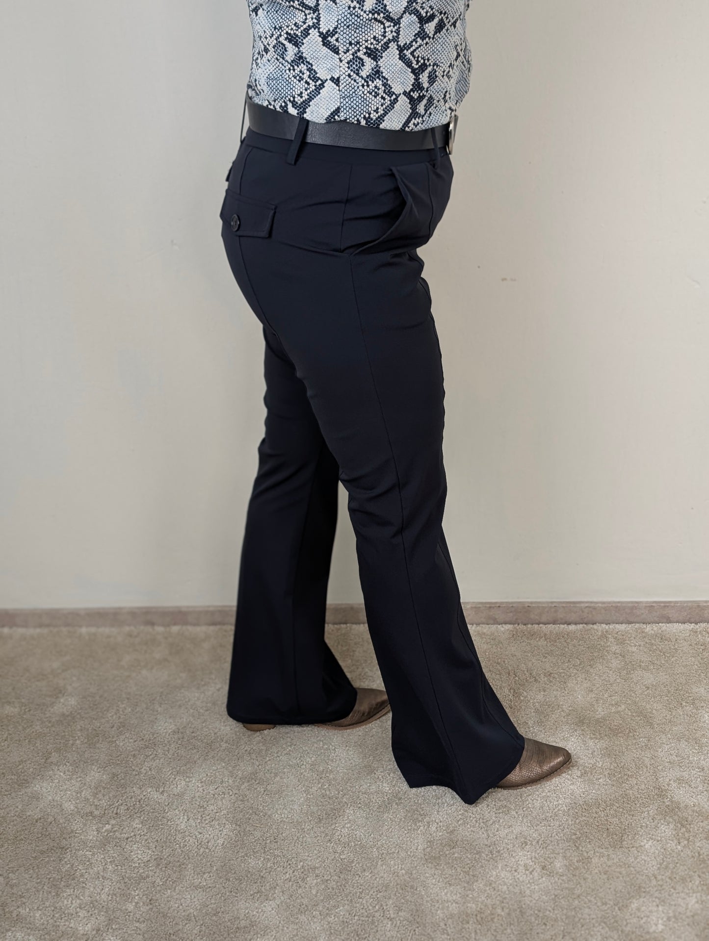 Mi Piace broek flared - Dark blue