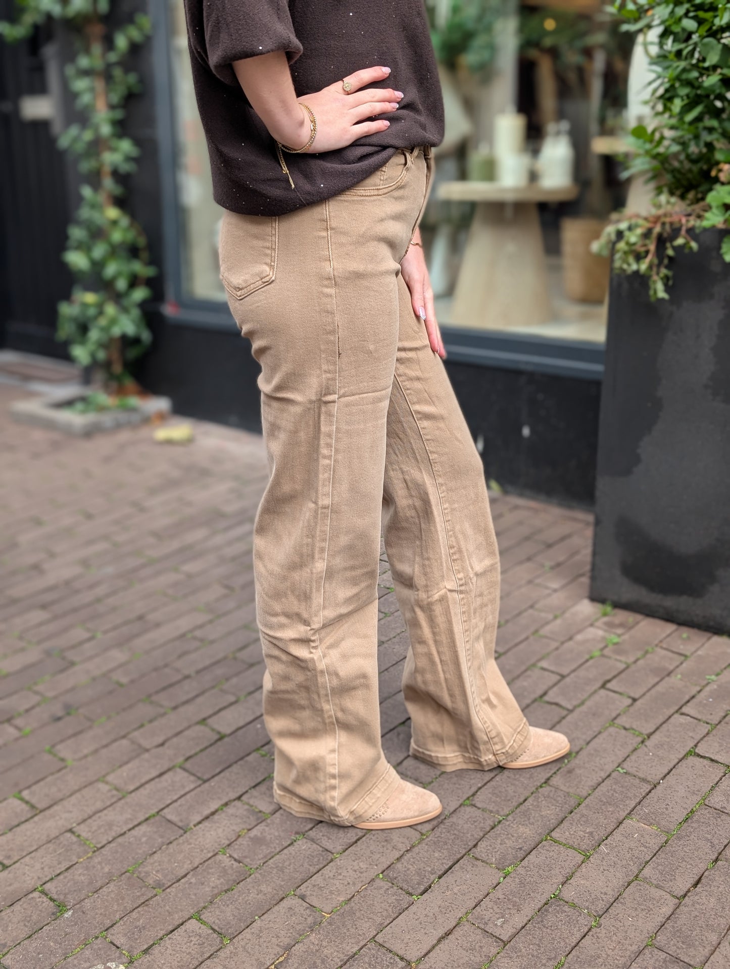 Wide Leg denim Amelia - Camel
