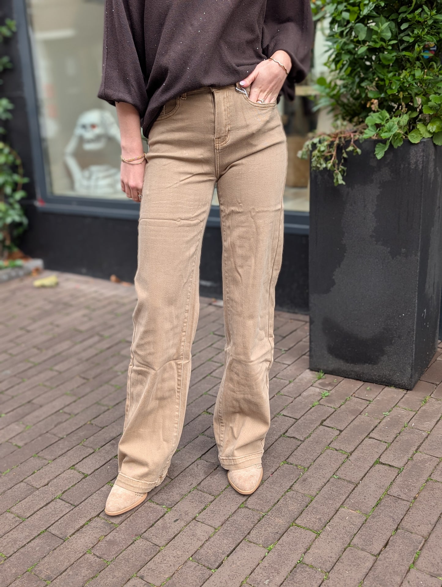 Wide Leg denim Amelia - Camel