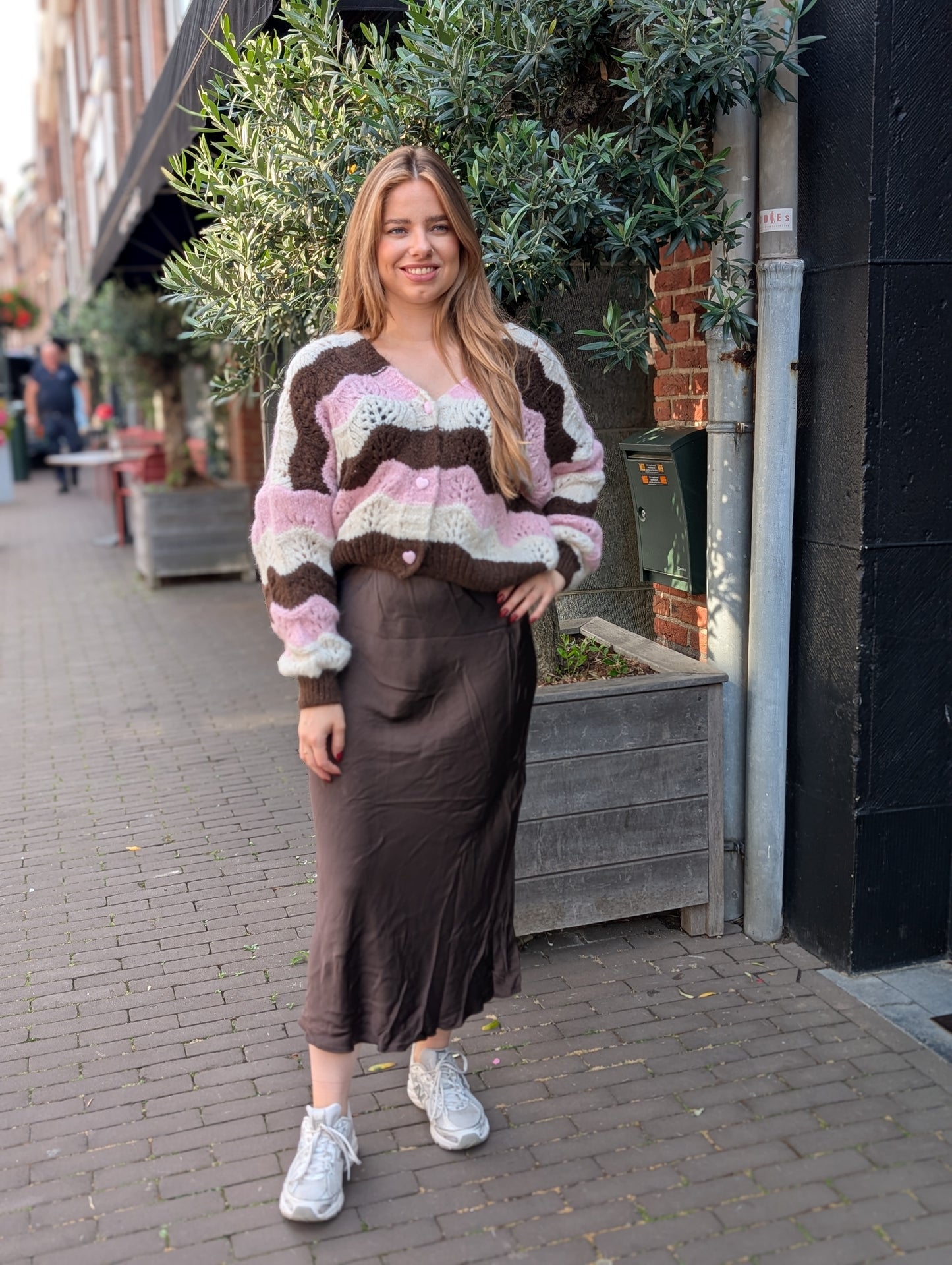 Silk rok - Donkerbruin