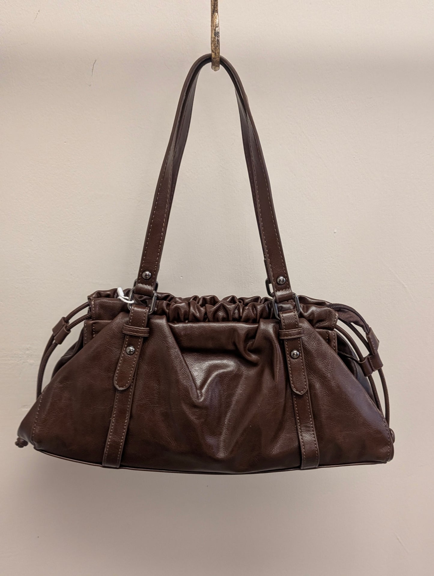 Romy Ruched Bag - Brown