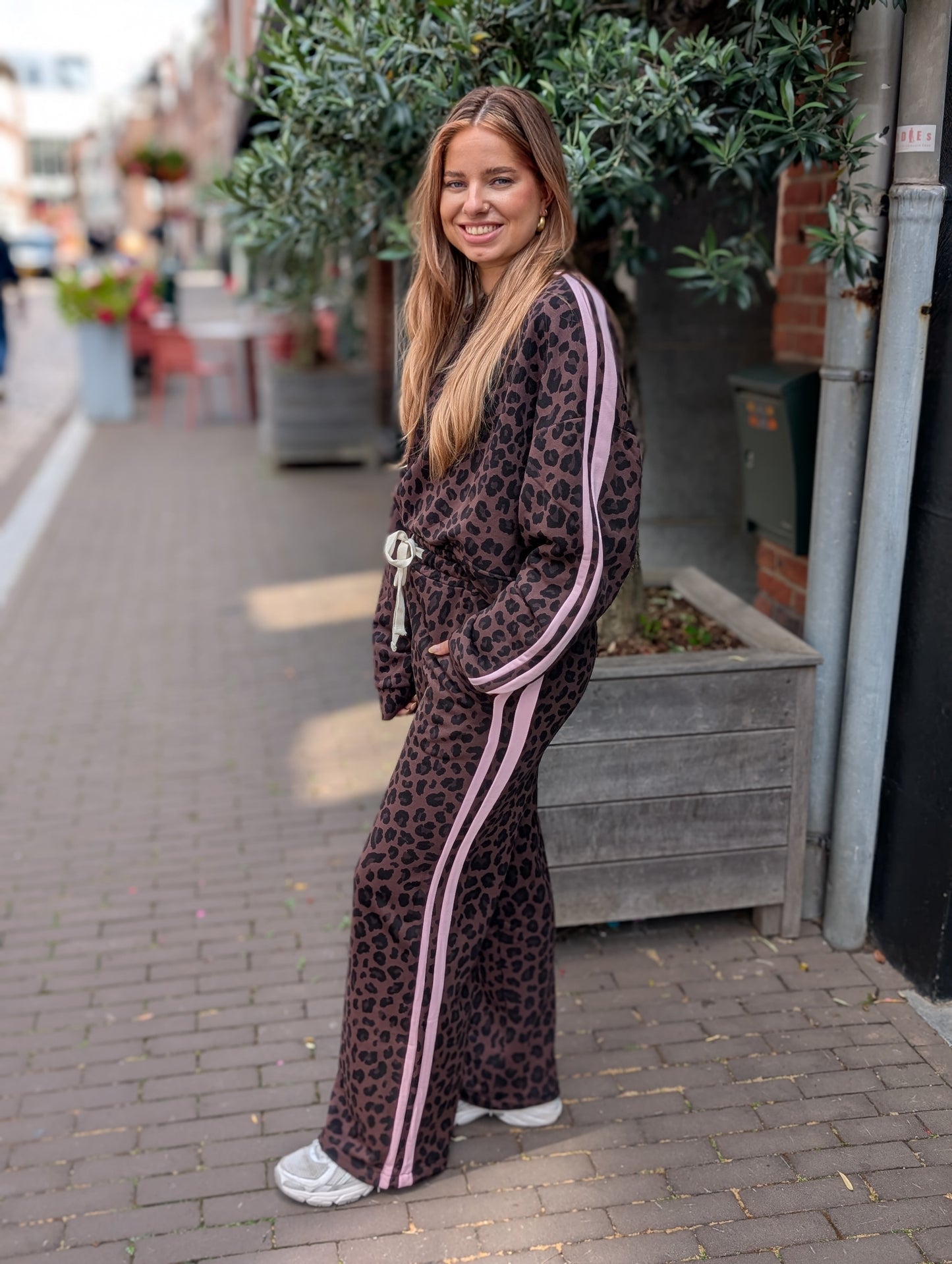 2-delig Comfy Panter Set - Bruin/Roze