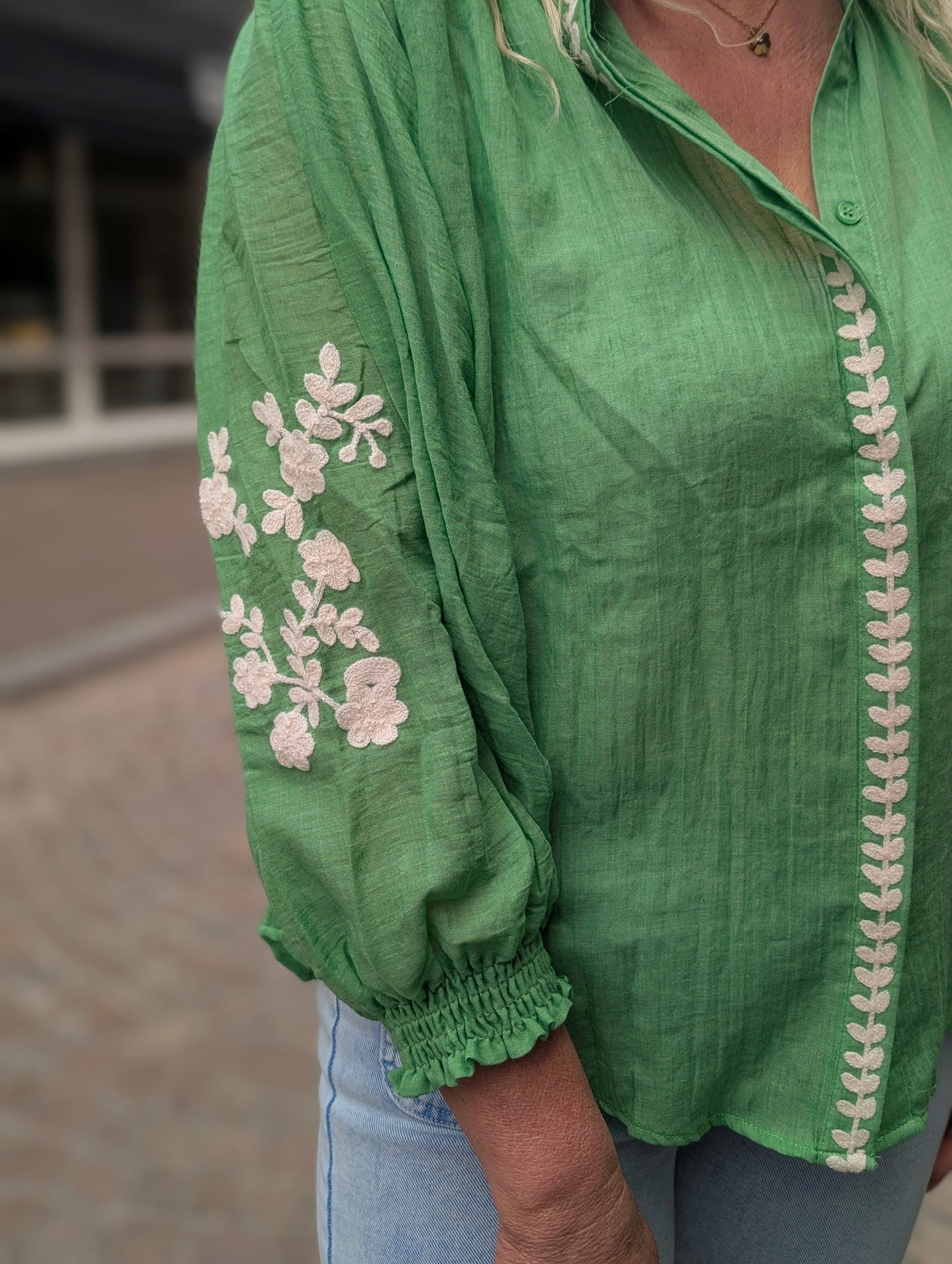 Katoenen blouse Norah - Groen