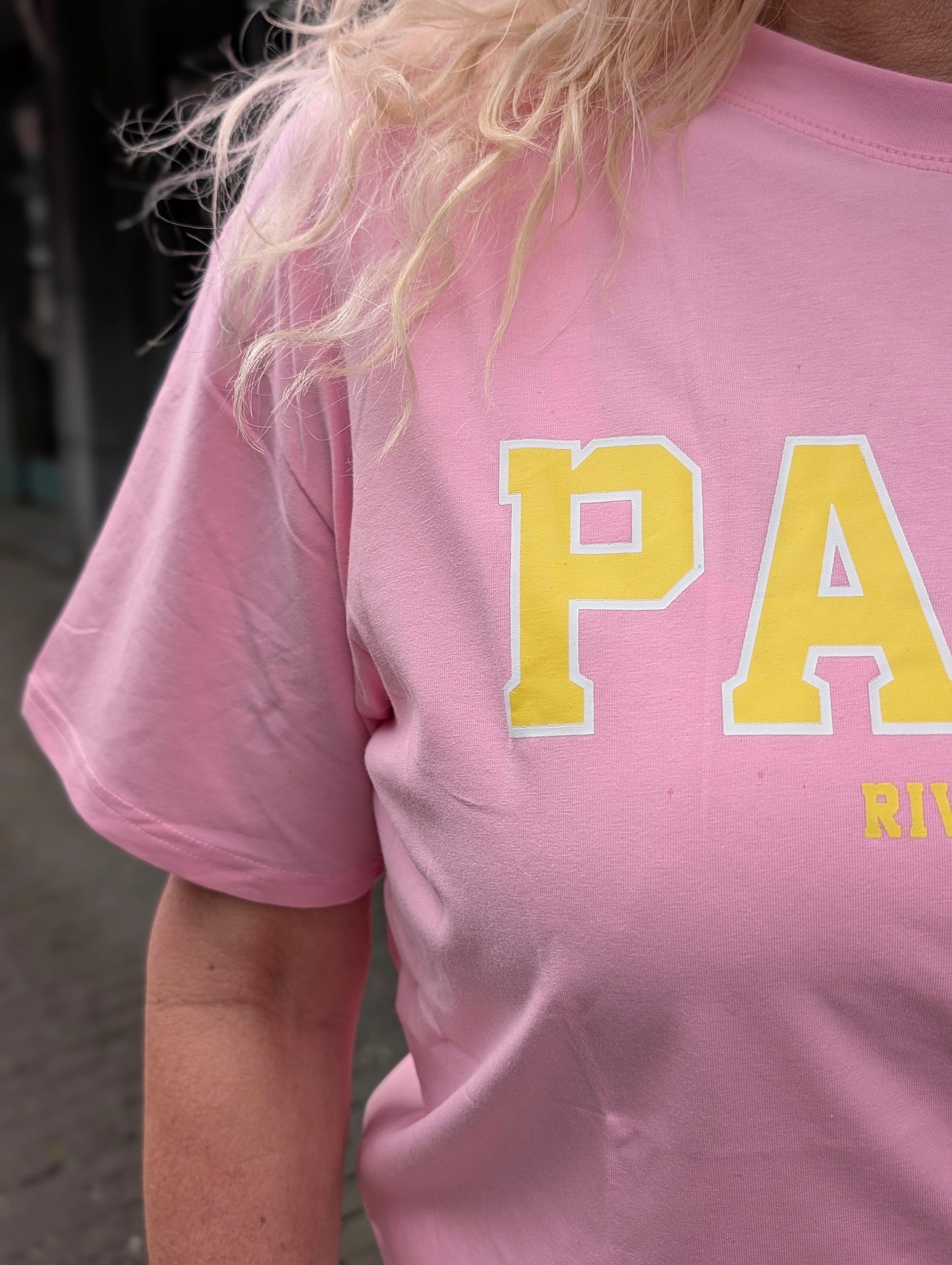Paris shirt - Roze/Geel