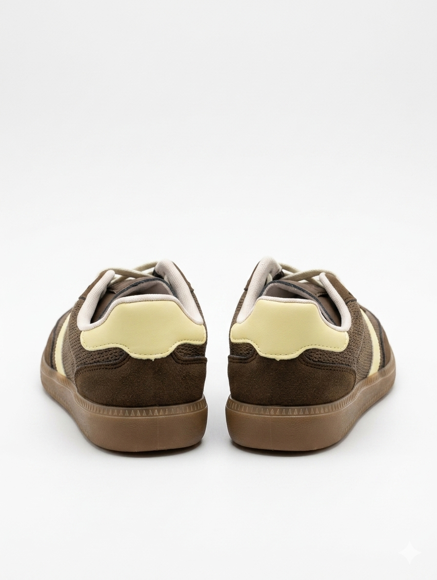 Retro Court Pro sneakers - Coffee/Yellow