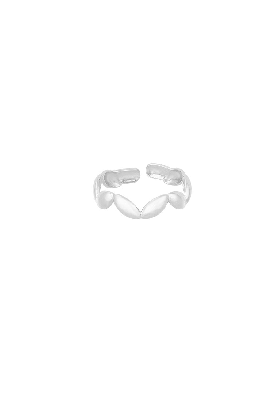 Wavy wonder ring - Zilver kleur