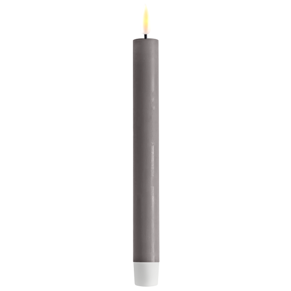 Led dinerkaars - grijs 2x24 cm.