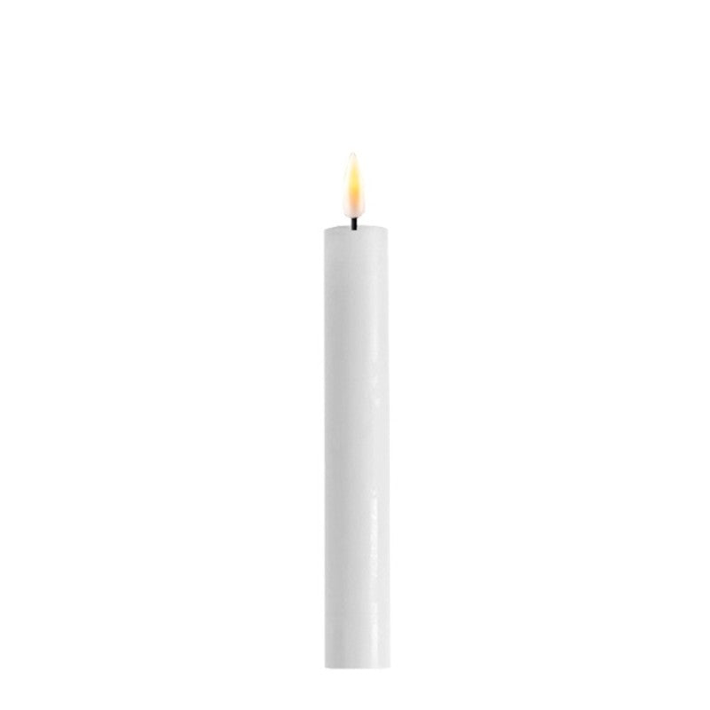 LED dinerkaarsen set 2 stuks Wit - 2,2x15cm
