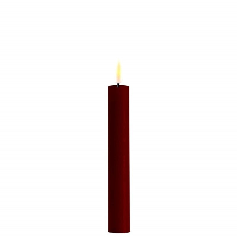 LED dinerkaarsen set 2 stuks Bourgogne Red - 2,2x15cm