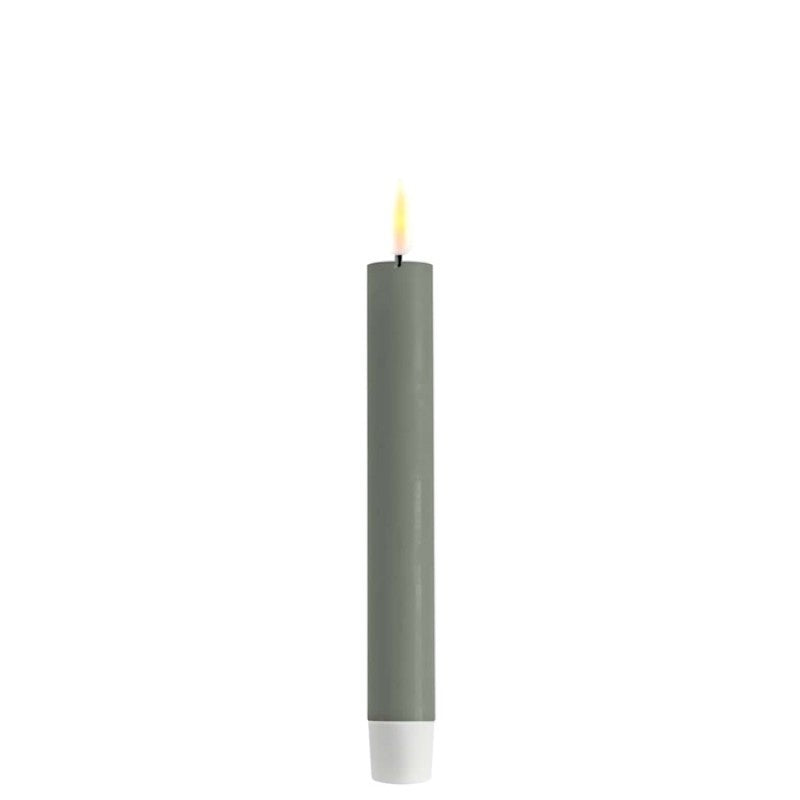 Led dinerkaars - 2x15cm Salvie Green - 2 stuks