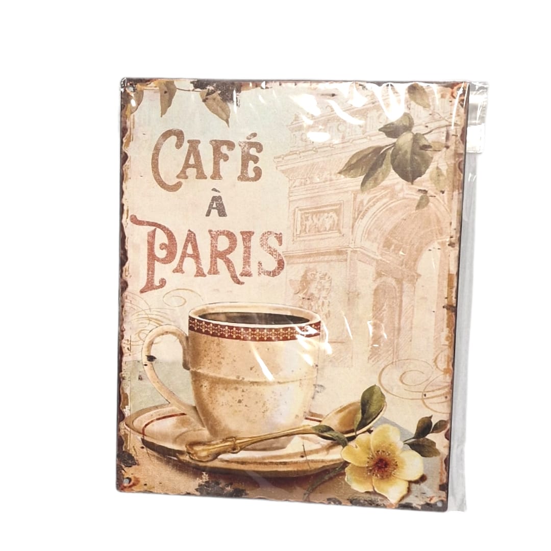 Ijzeren sfeerbord - Cafe a Paris