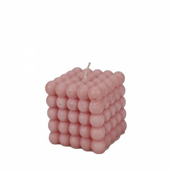 Bubble candle 6.3x6.3 - Pink
