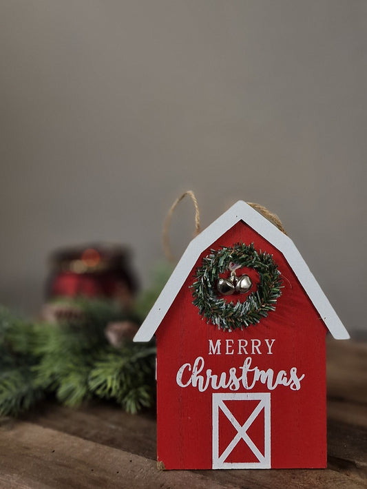Kerst hanger huisje 12x16 cm.