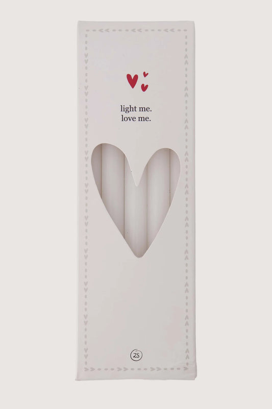 Zusss doosje met 10 smalle kaarsjes - Off White