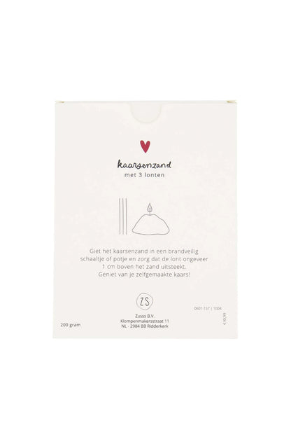 Zusss kaarsenzand in doosje - wit