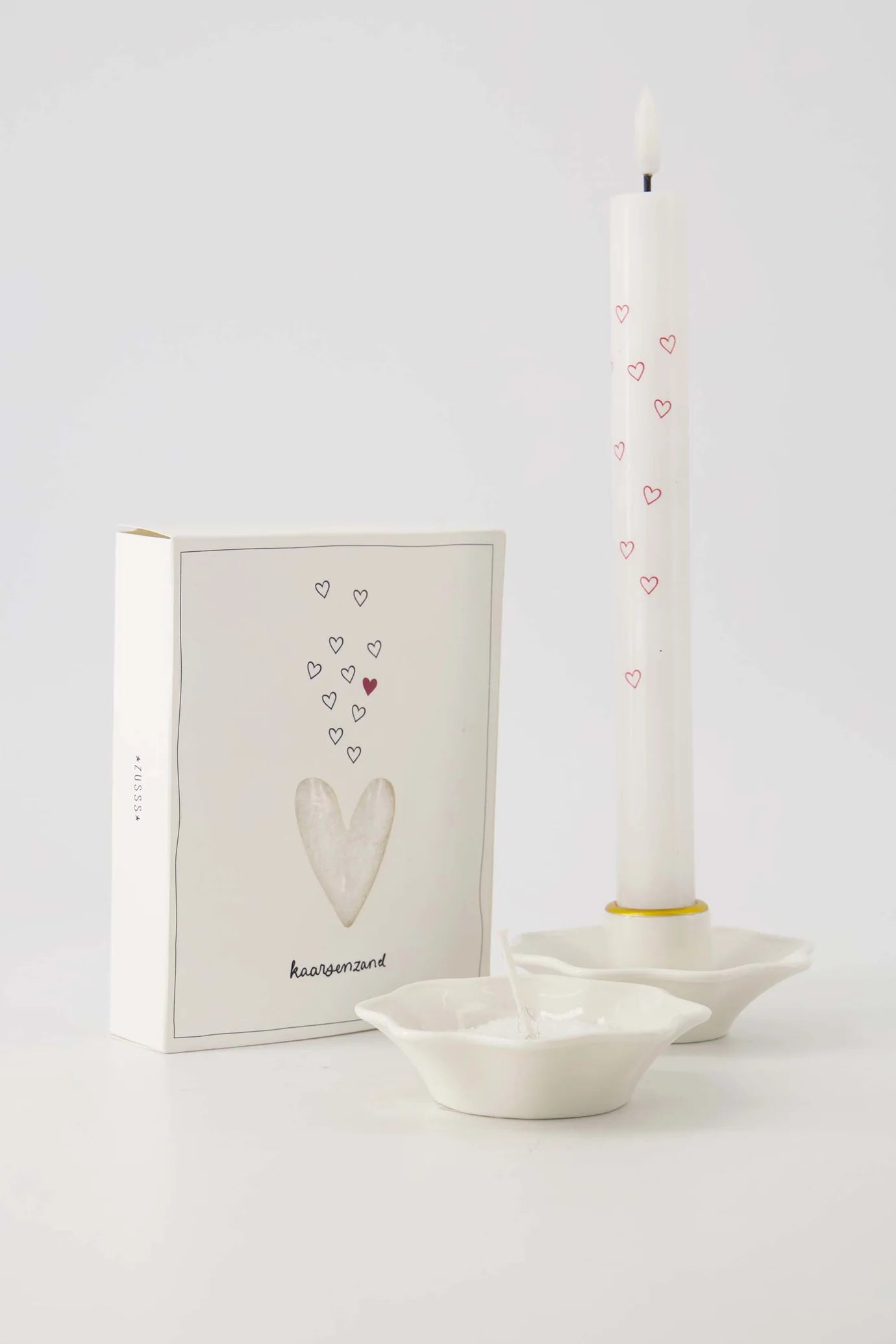 Zusss kaarsenzand in doosje - wit