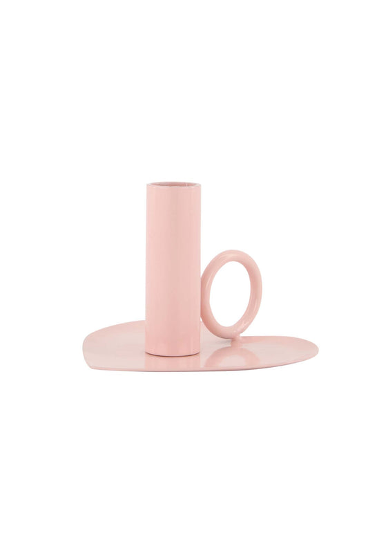 Zusss Kandelaar metaal hartje - Roze