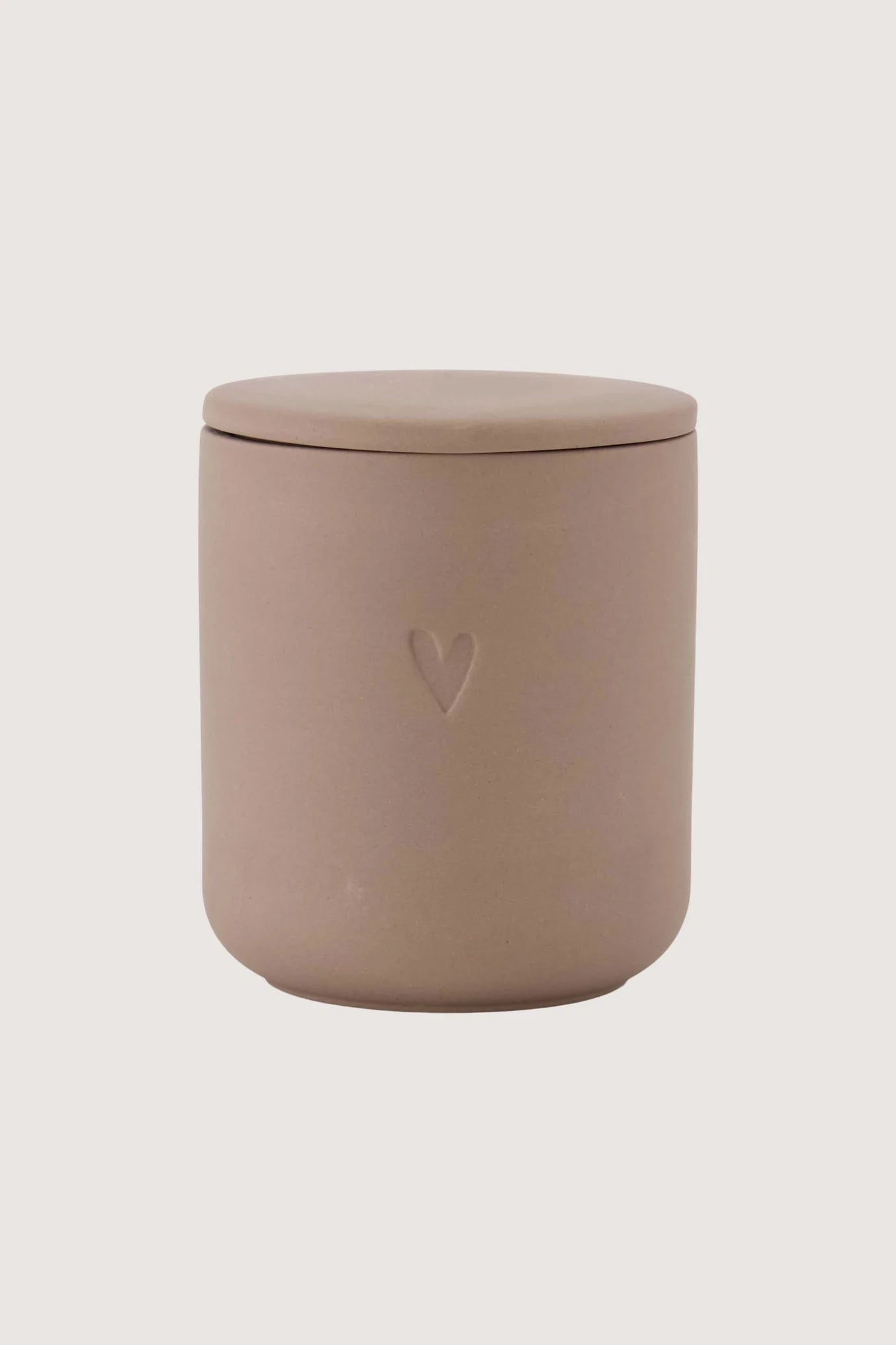 Zusss geurkaars keramiek hartje - Bruin