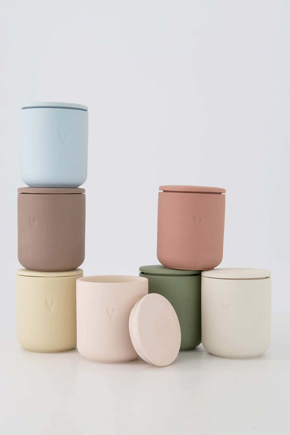 Zusss geurkaars keramiek hartje - Off White