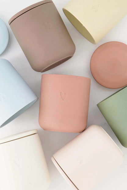 Zusss geurkaars keramiek hartje - Off White