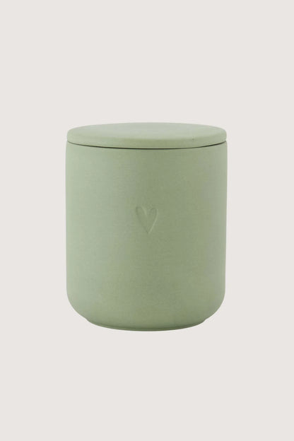 Zusss geurkaars keramiek hartje - Groen