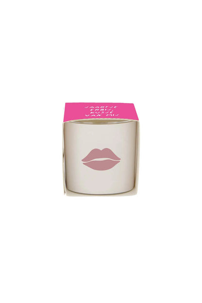 Zusss geurkaarsje in wikkel kusje wit/roze