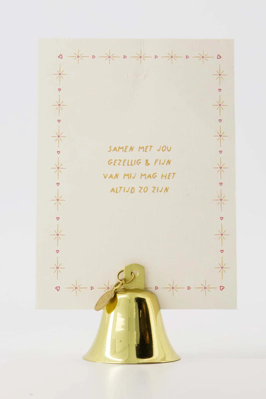 Zusss kaartenstandaard metaal bel goud