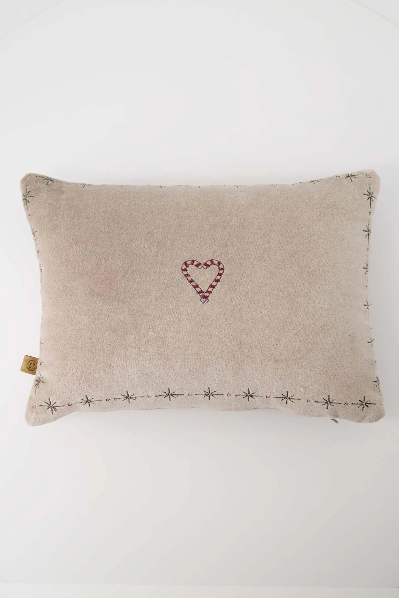 Zusss kussen lieverd hart 35x25cm - Zand