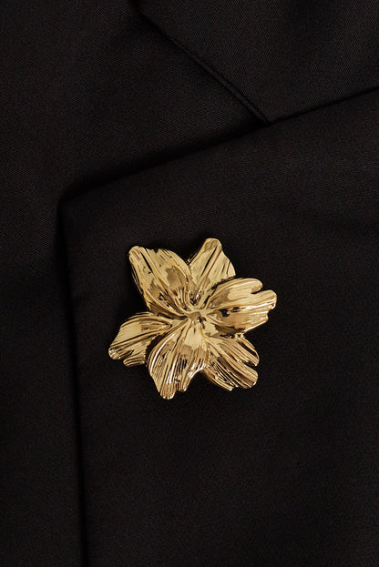 Broche grote bloem - Goud kleur