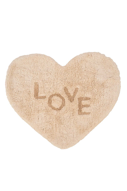 Zusss badmat love hartje - off white