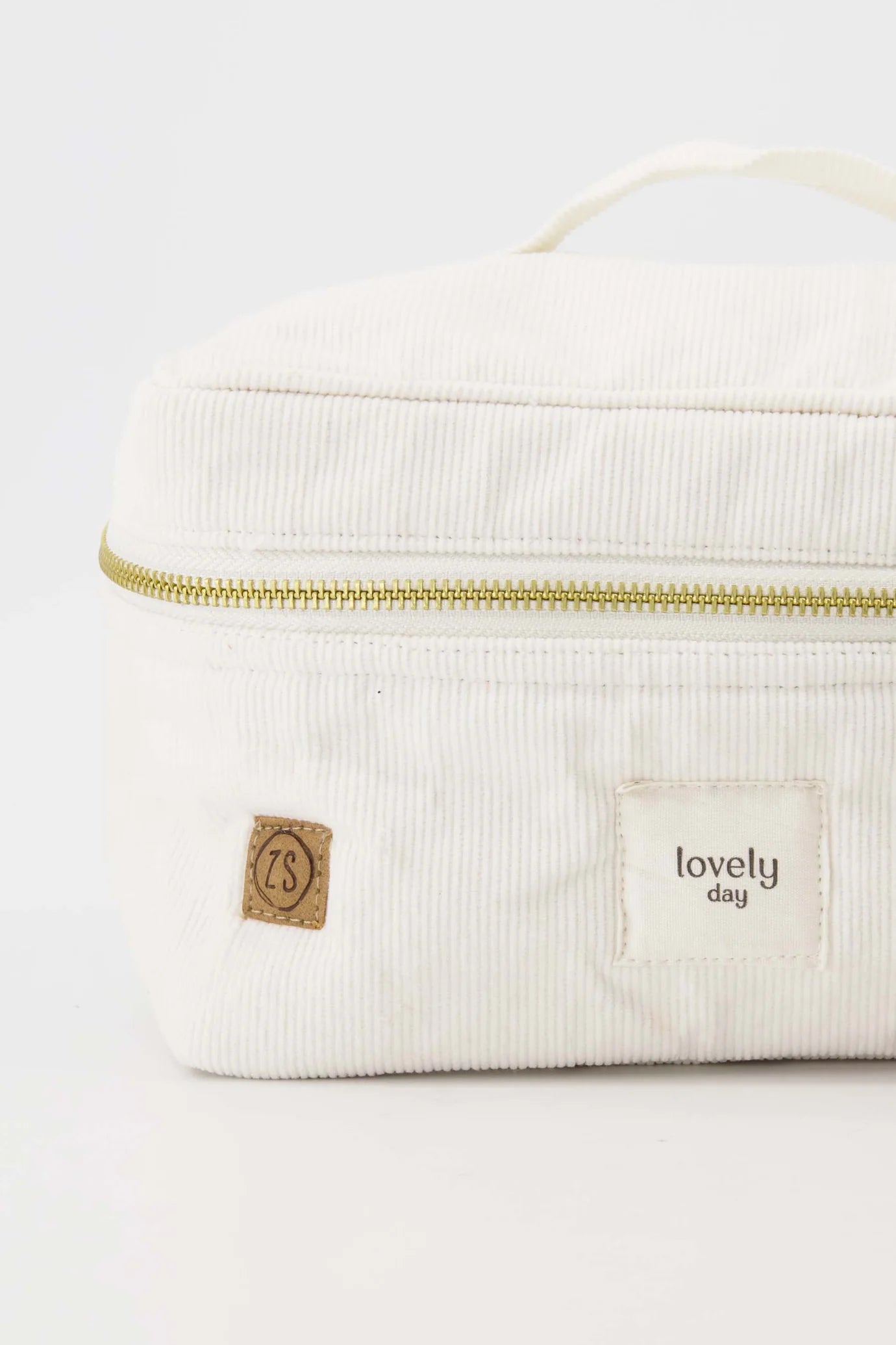 Zusss beautycase corduroy love - Zand