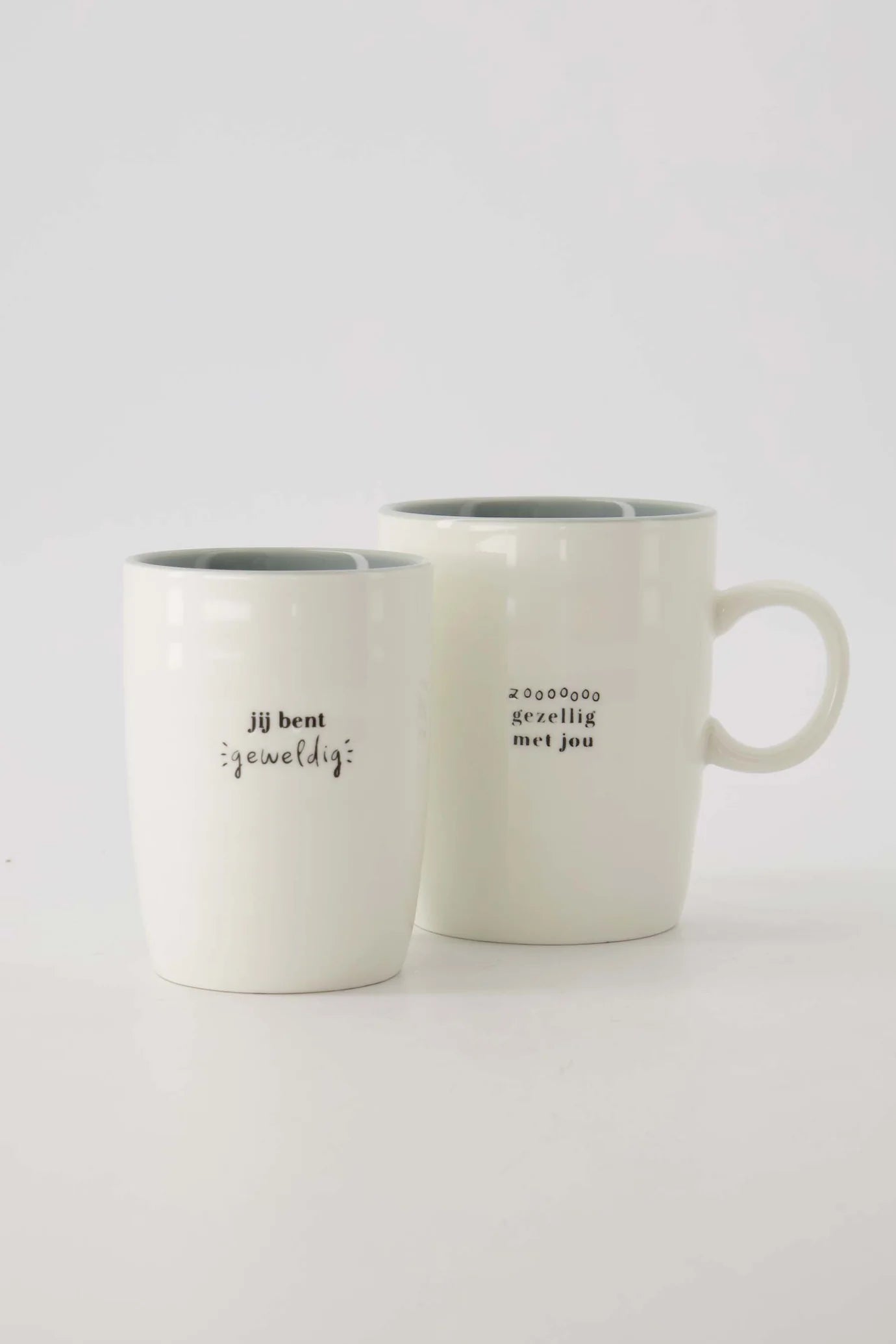 Zusss koffiemok je bent geweldig - wit/grijsblauw