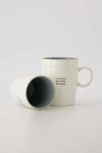 Zusss koffiemok je bent geweldig - wit/grijsblauw