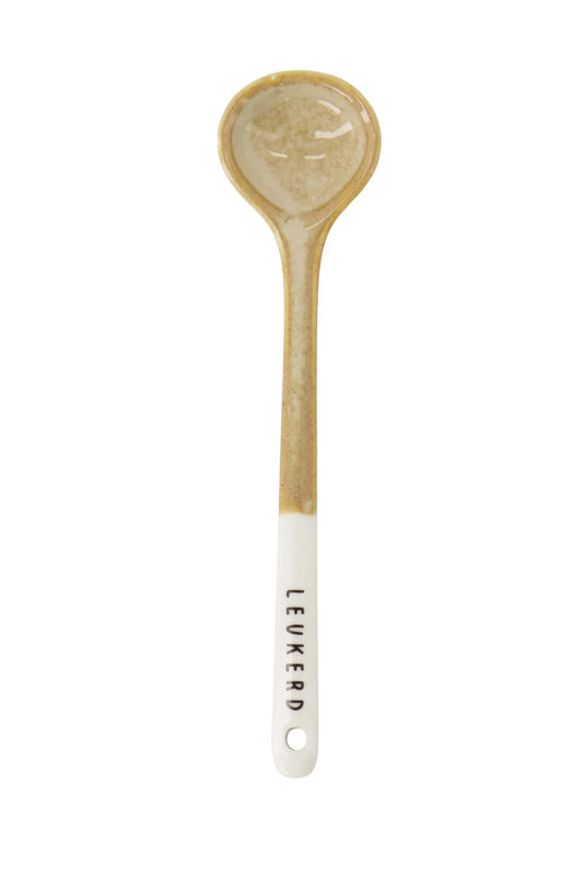 Zusss lepeltje keramiek leukerd - wit/zand