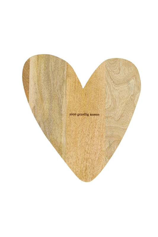 Zusss serveerplank hout hartje - Naturel