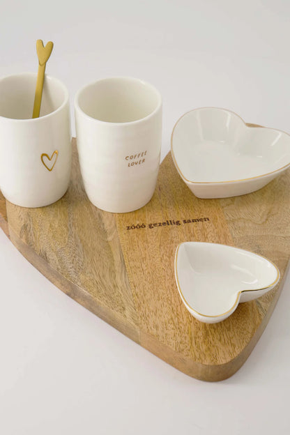 Zusss serveerplank hout hartje - Naturel