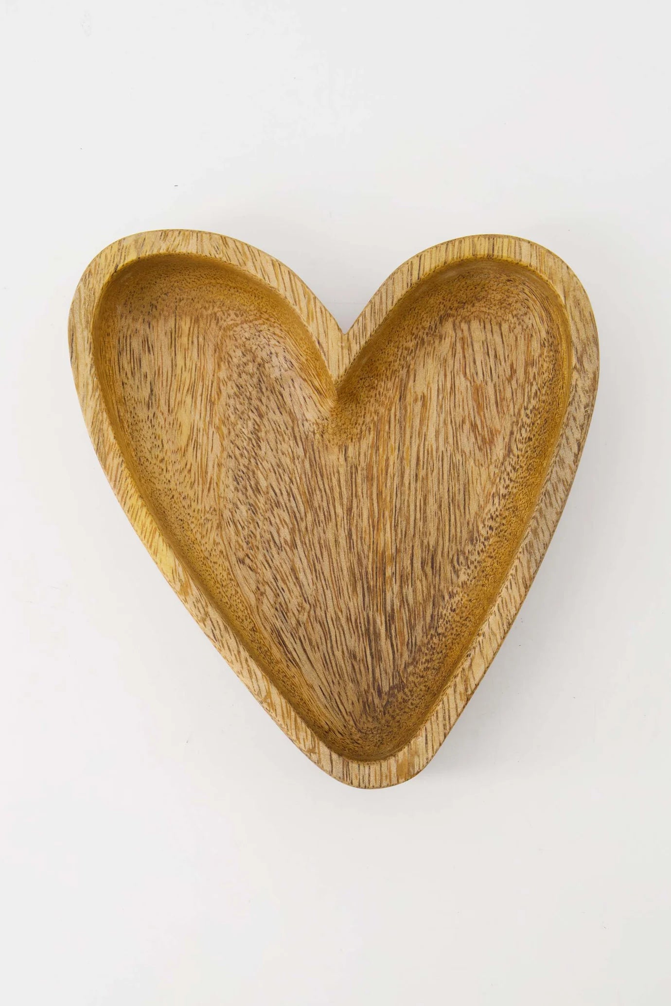 Zusss houten kom hartje M - Naturel