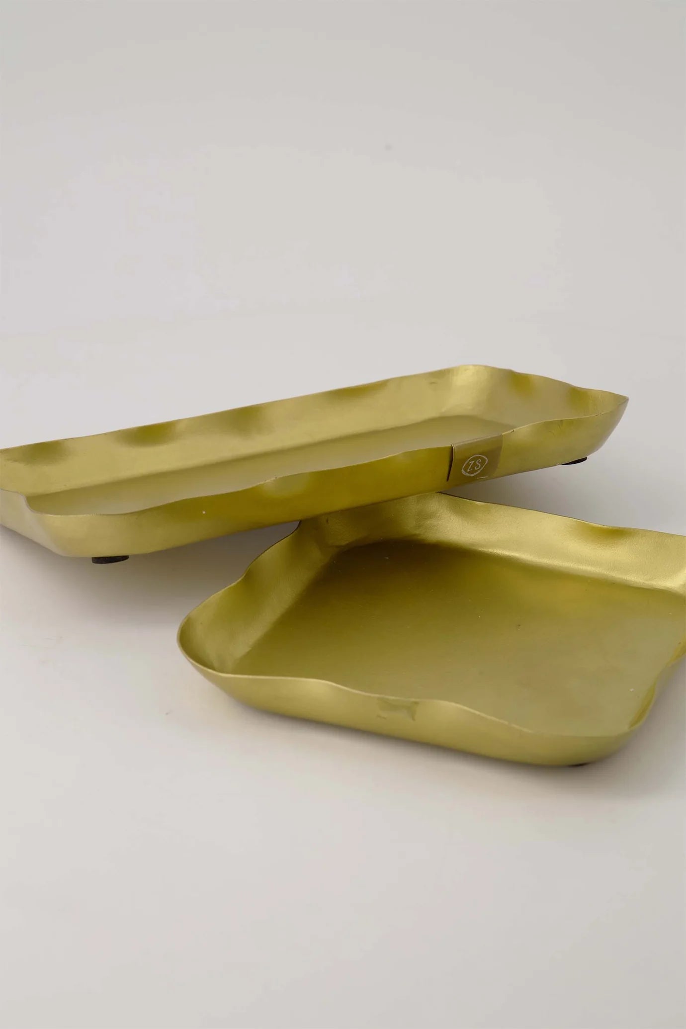 Zusss servethouder metaal rechthoek - Goud