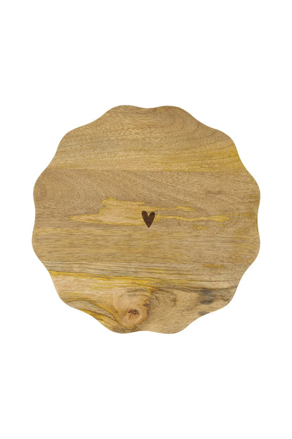 Zusss taartplateau hout hartje naturel