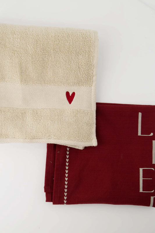 Zusss keukenset lieverd - wit/donkerrood