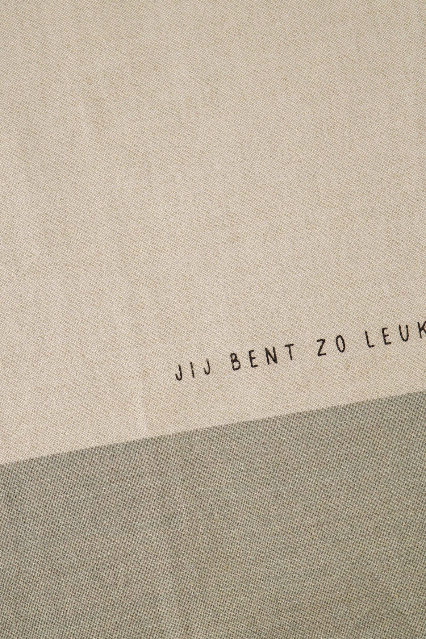 Zusss keukenset jij bent zo leuk grafisch patroon zand/grijs/groen