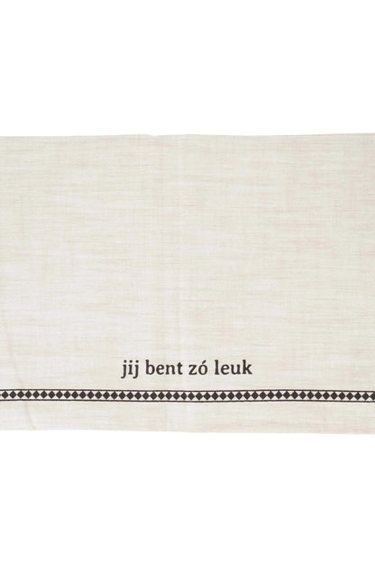 Zusss tafelkleed tekstrand - zand/antracietgrijs