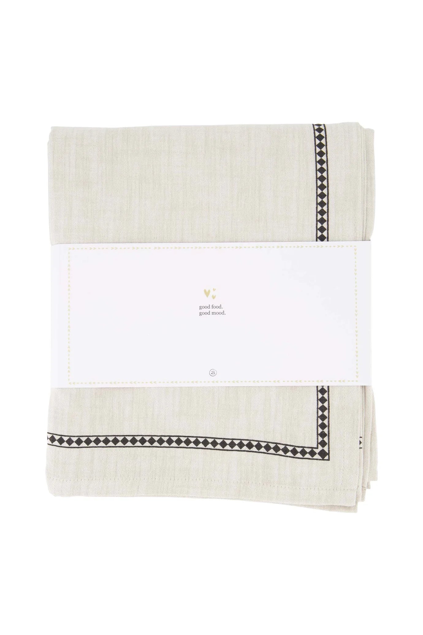 Zusss tafelkleed tekstrand - zand/antracietgrijs