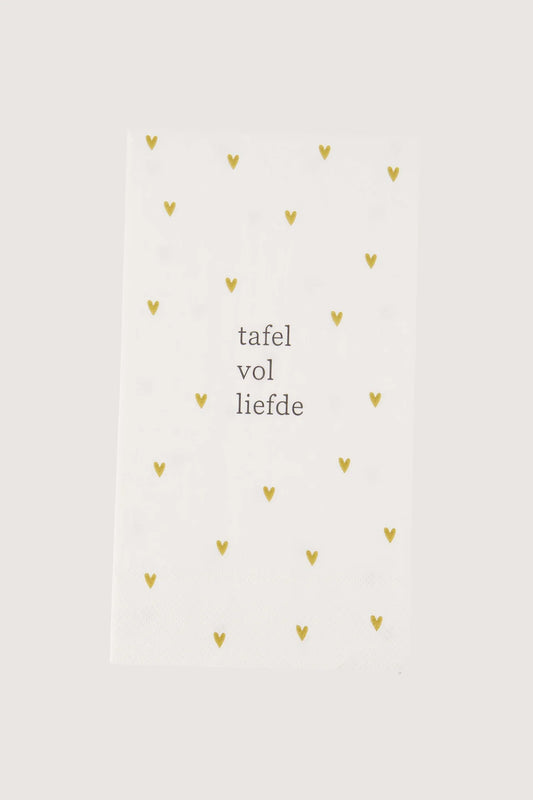 Zusss servetten rechthoek hartjes tafel vol  liefde