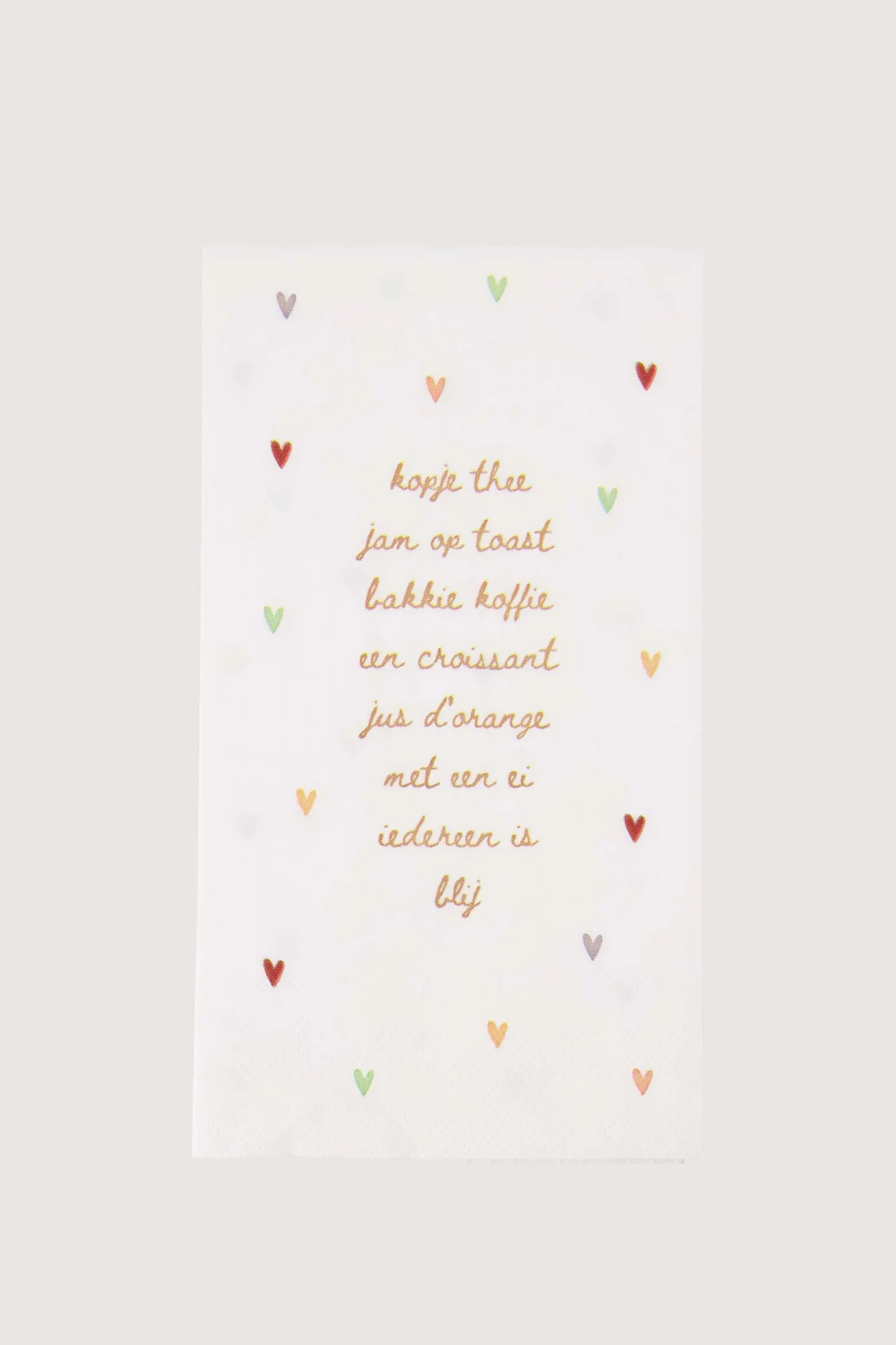 Zusss servetten rechthoek iedereen is blij  hartjes