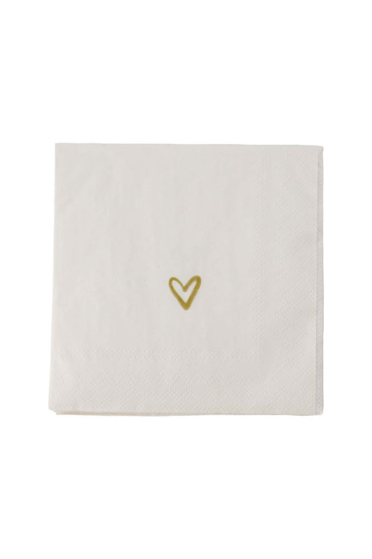 Zusss servetten hartje 12,5x12,5cm