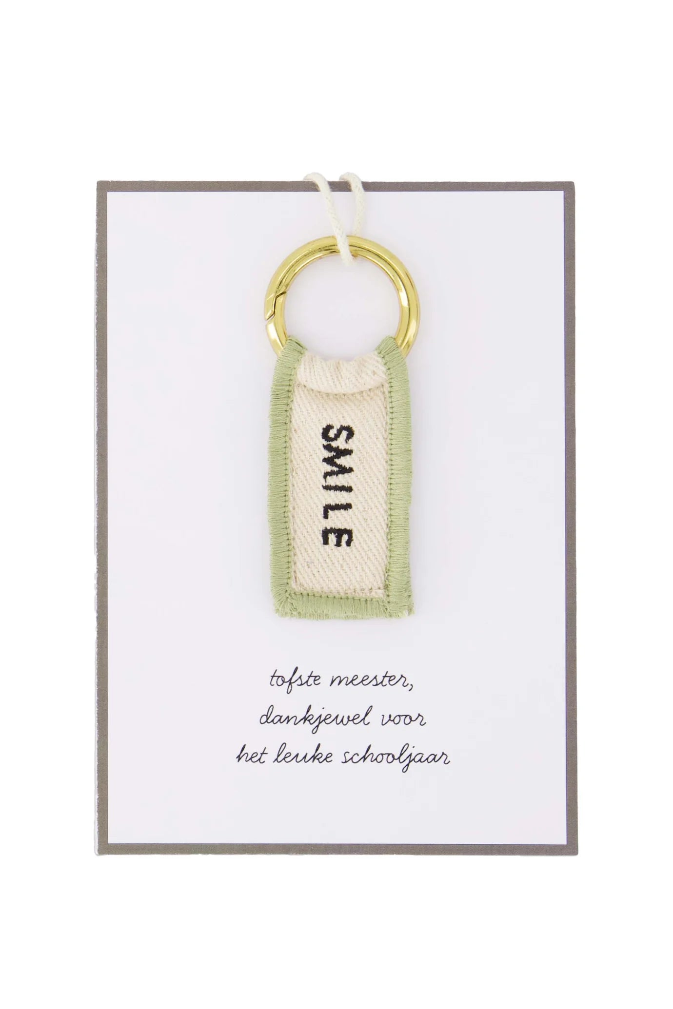Zusss ansichtkaart sleutelhanger liefste meester
