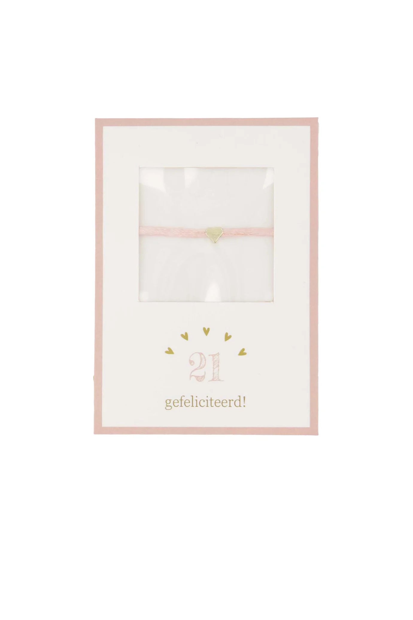Zusss armbandje hartje 21 gefeliciteerd