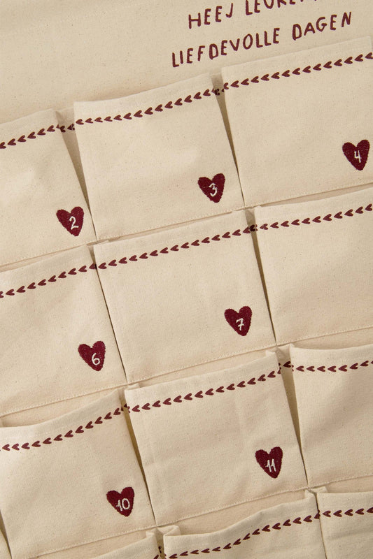 Zusss Adventkalender Fijn Dagen - Wit/Rood